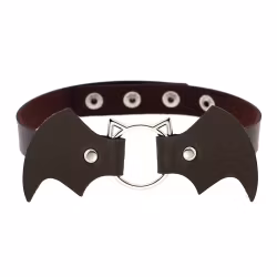 Ras de cou chauve-souris marron foncé – Collier ras de cou | Vêtements femme chaude