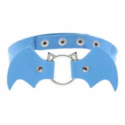 Tour de cou avec motif Chauve-souris - Bleu clair - Hot Woman Clothes