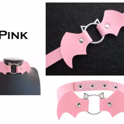 Rosa Fledermaus-Halsband – Superhelden-Eleganz | Heiße Frauenkleidung