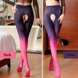 Collant con cavallo aperto - Viola e rosa | Vestiti da donna hot