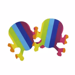 Adesivo per capezzoli - Teschio e arcobaleno | Vestiti da donna hot
