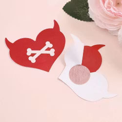 Bröstvårta klistermärke - Djävulens Hjärta & Ben | Hot Woman Clothes