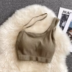 Haut sans manches à bretelles uniques - Vert