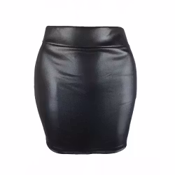 PU-Lederrock – figurbetonter Stil – verschiedene Farben