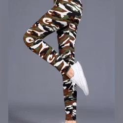 Armeegrüne Camouflage-Leggings