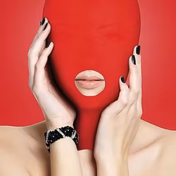 Maschera di sottomissione passamontagna rossa | Idea regalo per donna sexy
