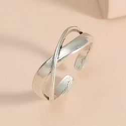 Verstellbarer silberfarbener Zehenring – Eleganter Ring für die Zehen