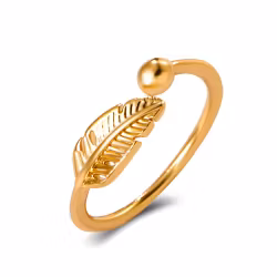 Verstellbarer Zehenring in Goldfarbe | Federdesign & kleiner Ball