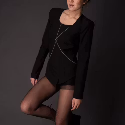 Chaîne de corps avec anneau – Argent et or | Vêtements pour femmes sexy