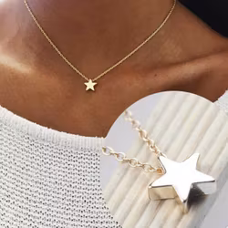 Collier avec étoile - Or et Argent | Vêtements pour femmes sexy