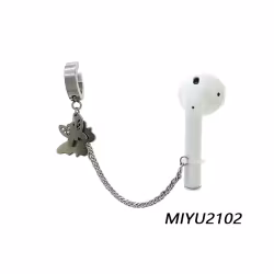 Orecchino a farfalla per cuffie Bluetooth con catena in argento
