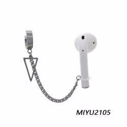 Pendiente de Plata con cadena para AirPods | Triángulo abierto