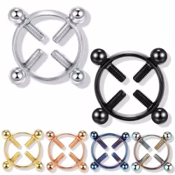 Piercing au téton, anneaux et pinces | Plusieurs couleurs
