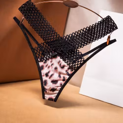 Höschen mit Leopardenmuster und schwarzen Bändern – Wild & Sexy