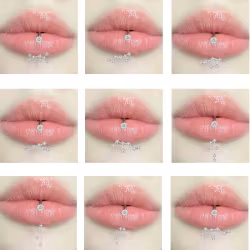 Star Lip Piercing – Stjärnformad Kristaller Läppiercing