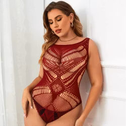 Bodystocking rouge sexy – Lingerie et body en un