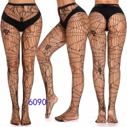 Gothic Dödskalle & Spindelnät Halloween Strumpbyxor