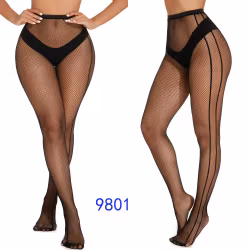 Sexy Enge Netzstrumpfhosen| Sportliche Seitliche Streife