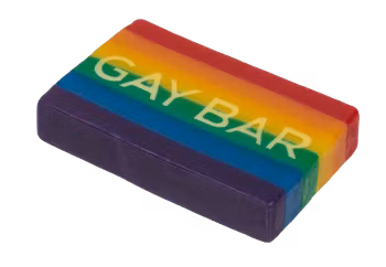 Soap with text "GAY BAR" | Lavender scent | Rainbow color