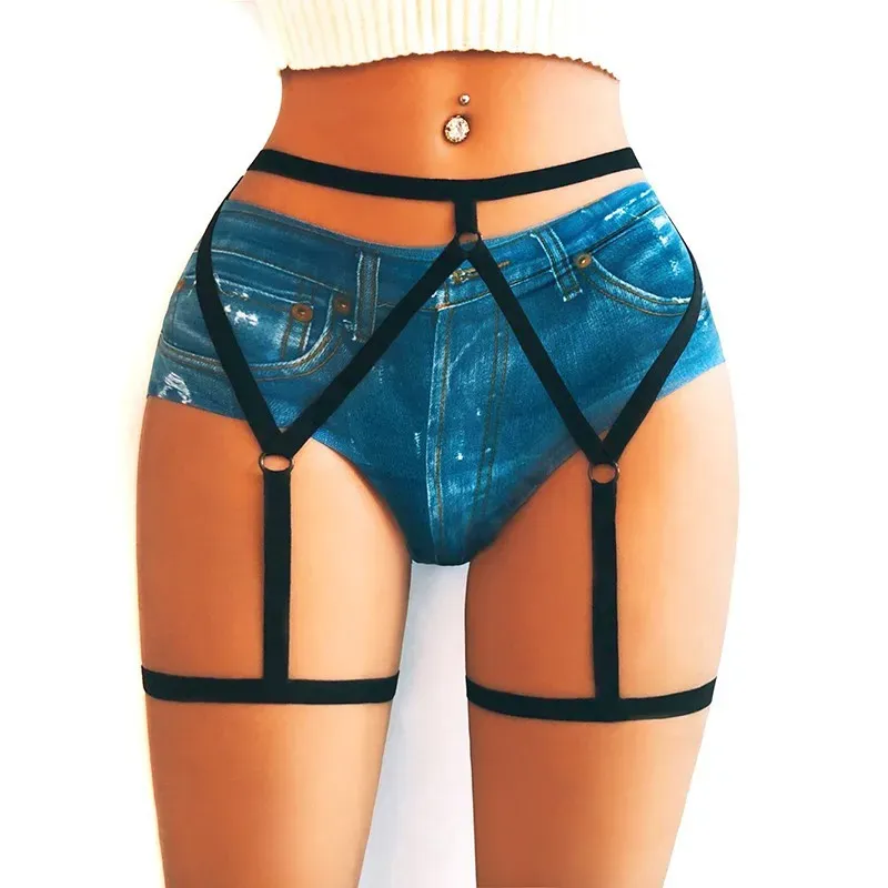 Svart Garterbälte | Smala Remmar | Hot Woman Clothes