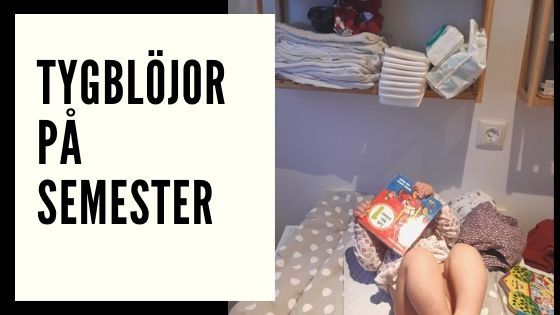 Tygblöjor på semester med tvättmaskin