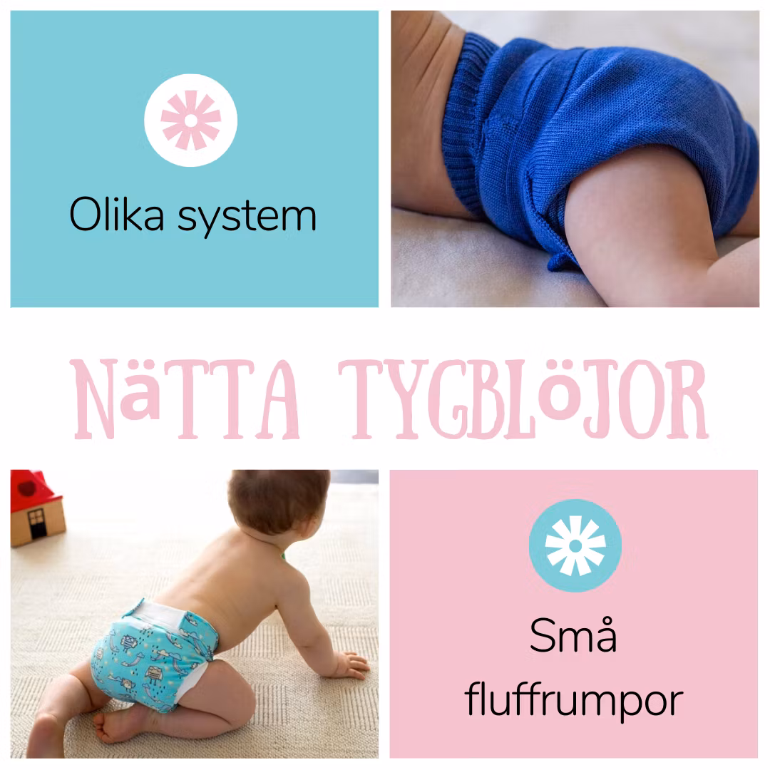 Nätta tygblöjor - Fluffrumpan