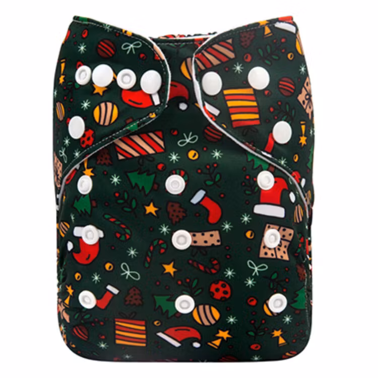 AlvaBaby - Pocketblöja i fuskmocka, julmotiv