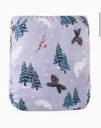 Bells Bumz BreeZe sidoknäppt PUL-skal OS, Julmotiv