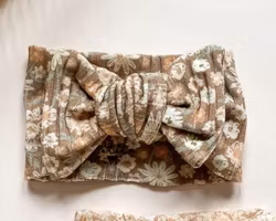 Evelina Apparel - Ribbed Headband - Vintage Floral