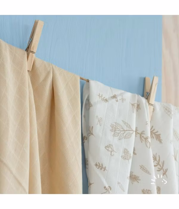 Popolini - Vikblöjor/babyfilt i eko. bomull , 2-pack