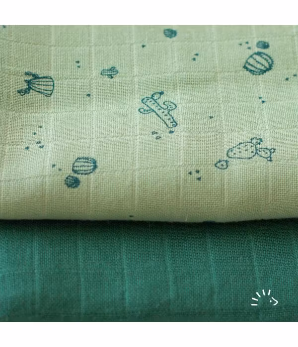 Popolini - Vikblöjor/babyfilt i eko. bomull , 2-pack