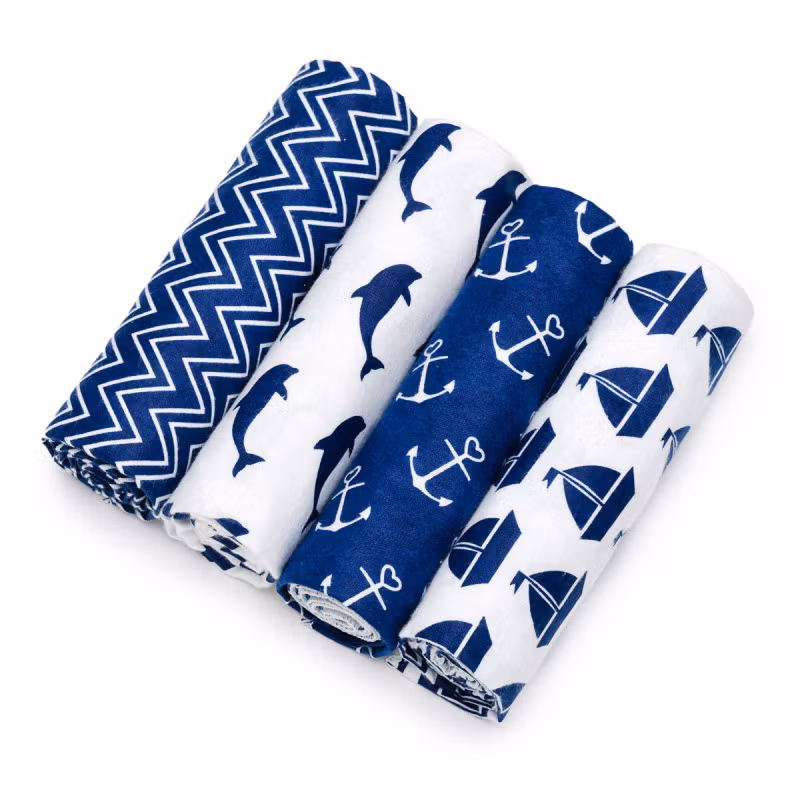 T-tomi - Vikblöjor i flanell, 4-pack