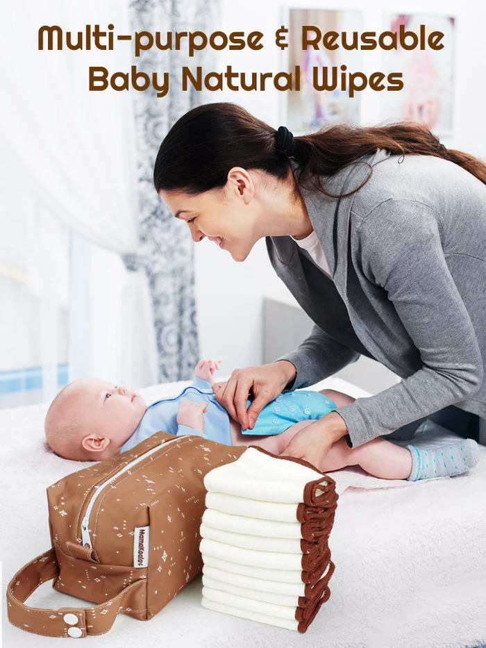 MamaKoala - 10 p tvättlappar inkl liten pod