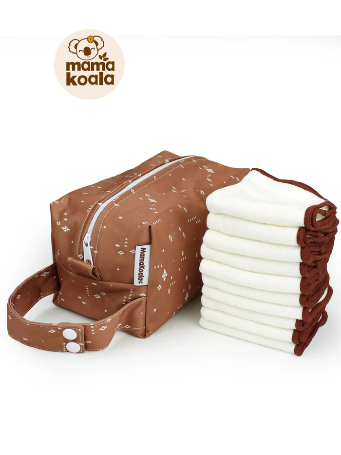 MamaKoala - 10 p tvättlappar inkl liten pod