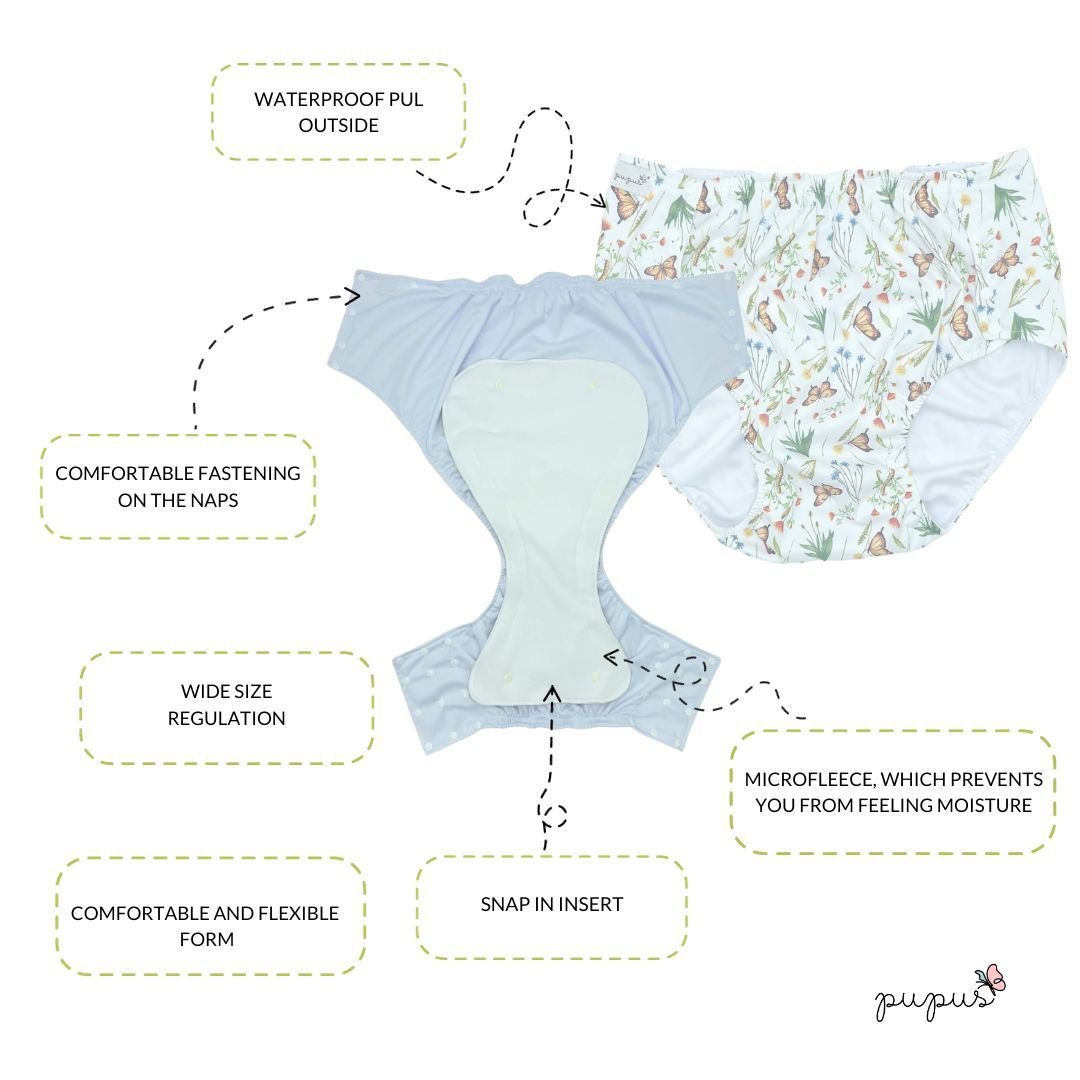 Pupus - Vuxen underbyxor/skal för urininkontinens/postpartum