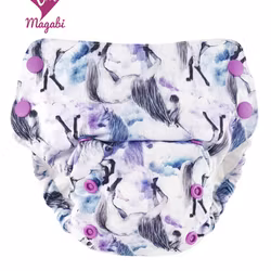 Magabi - Sidoknäppt pocketblöja OS, bomull