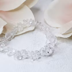 Bergskristall chip armband