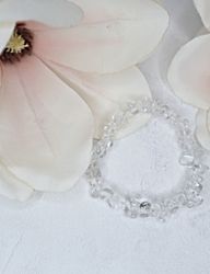 Bergskristall chip armband