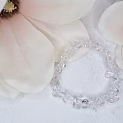 Bergskristall chip armband