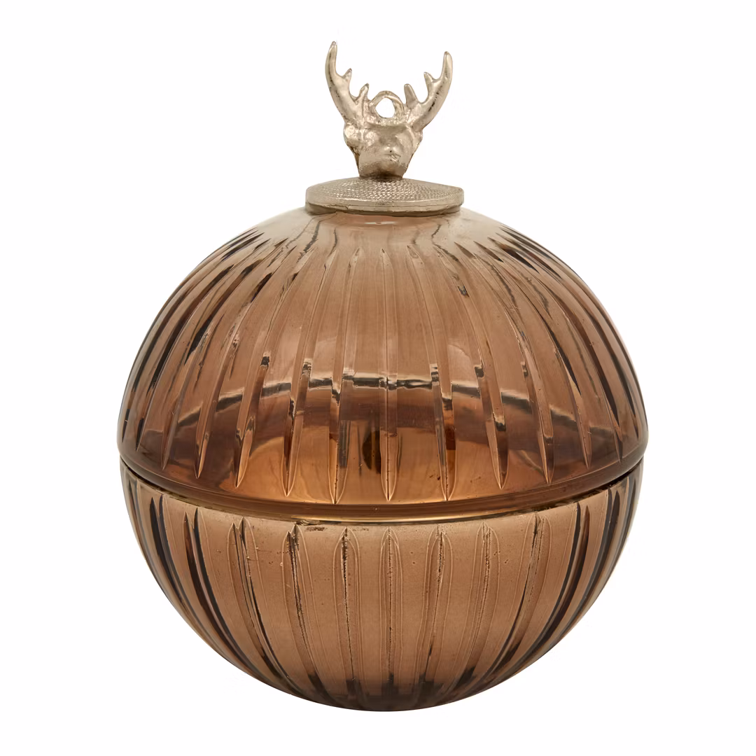 KAMPANJE Holmen Glassbolle m/lokk i brun