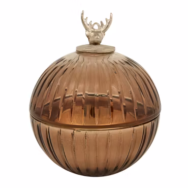 KAMPANJE Holmen Glassbolle m/lokk i brun