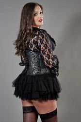 Candy underbystkorsett silver brokad