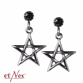 Örhängen pentagram rostfria