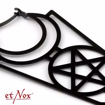 Avlånga örhängen pentagram
