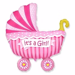 Baby Shower Folieballong Barnvagn (It’s a Girl!)