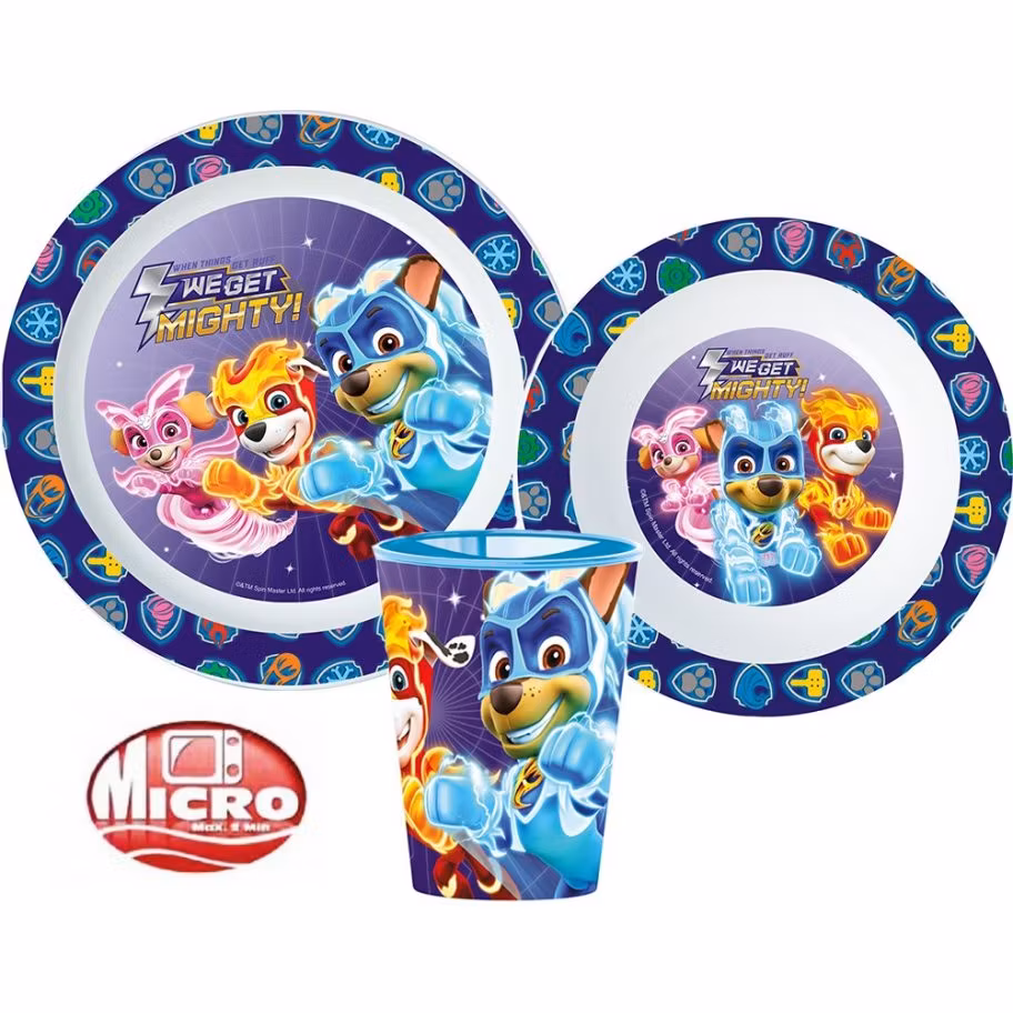 Paw Patrol  Mikrovågsugn Barnservis - 3 Delar