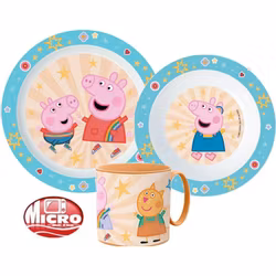 Peppa Pig Mikrovågsugn Barnservis - 3 Delar