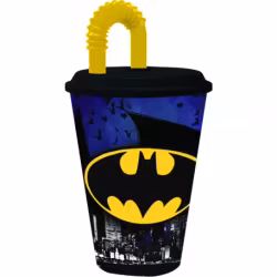 Batman Mugg med Sugrör 430ml