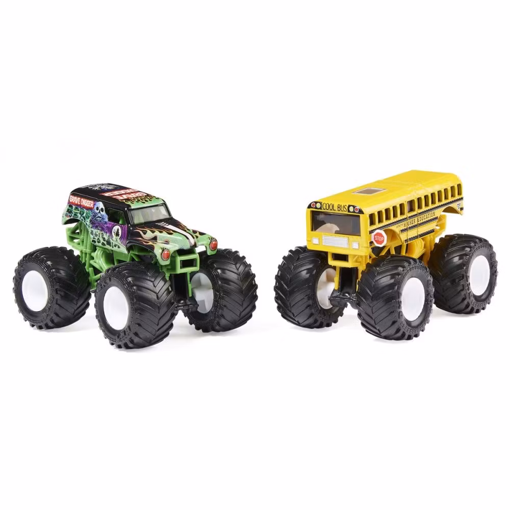 Monster Jam 2 pack - Grave Digger vs Higher, 1:64