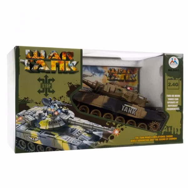 War Tank Radiostyrd Stridsvagn med Ljus och Ljud